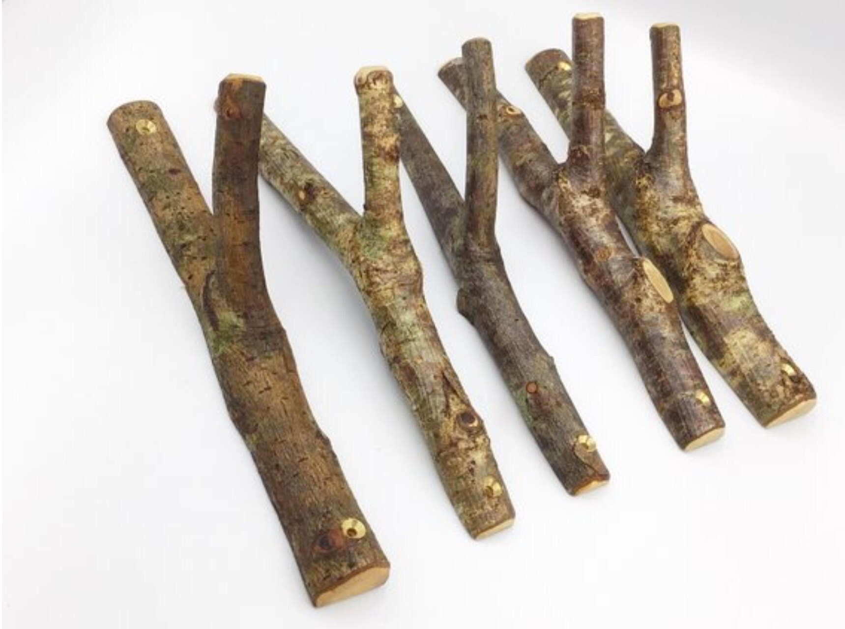 set of 5 branch wall hooks