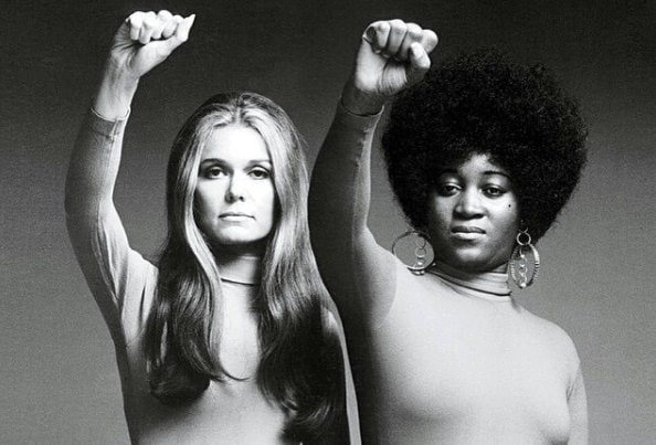 Iconic photo of Gloria Steinem and Dorothy Pitman-Hughes