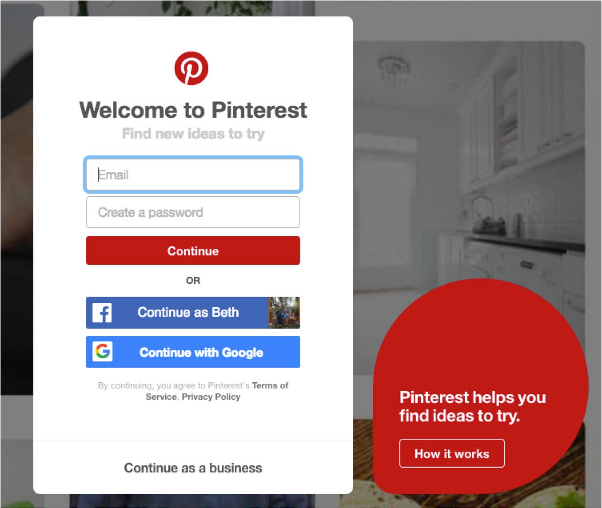 Create a Pinterest for Business page