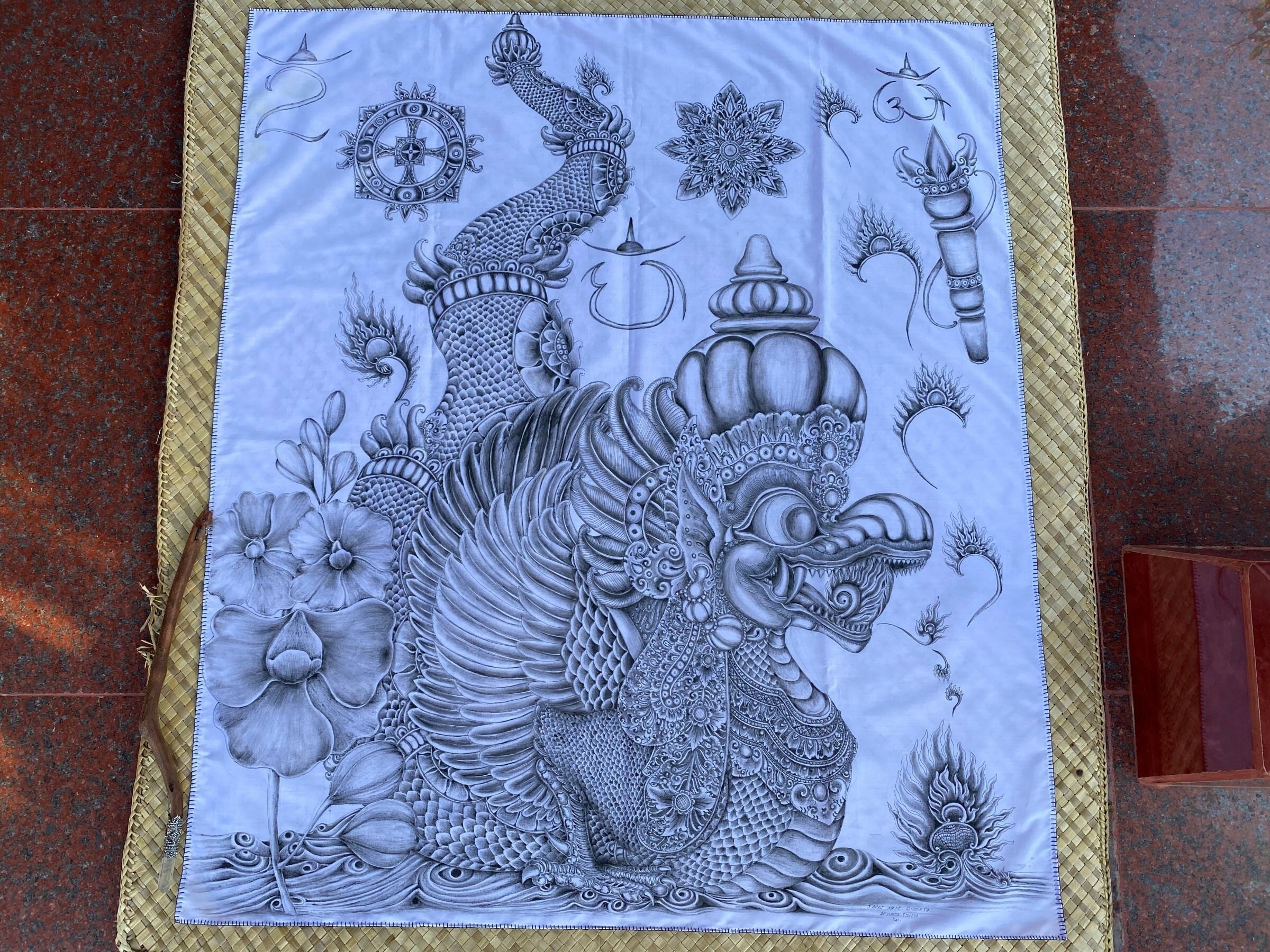 Altar Meditation Carpet Balinese Dragon Dewata Studio