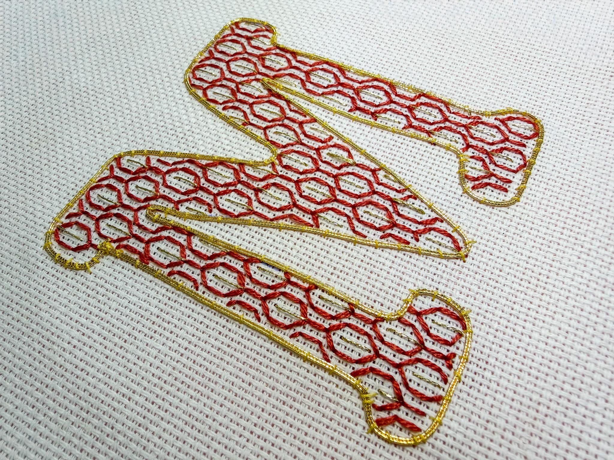 Blackwork embroidery Tulips