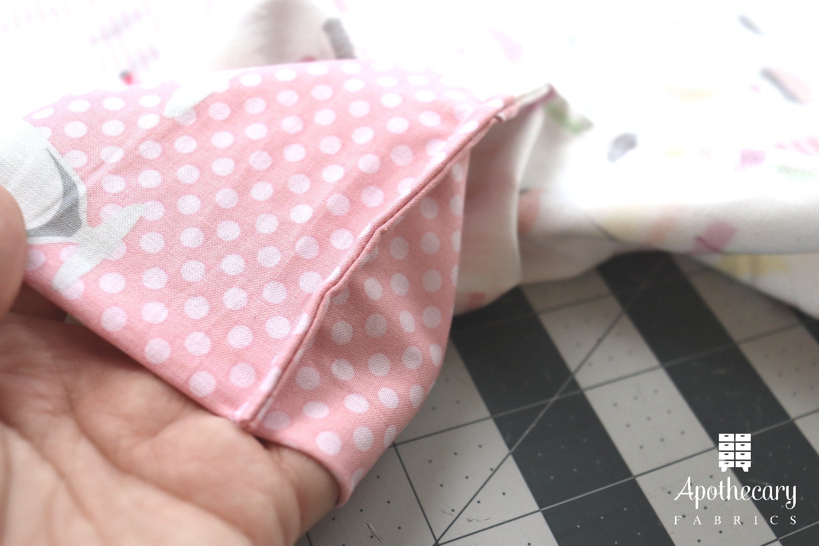 The view of the French Seam from the interior of the Perfect Pillowcase.
