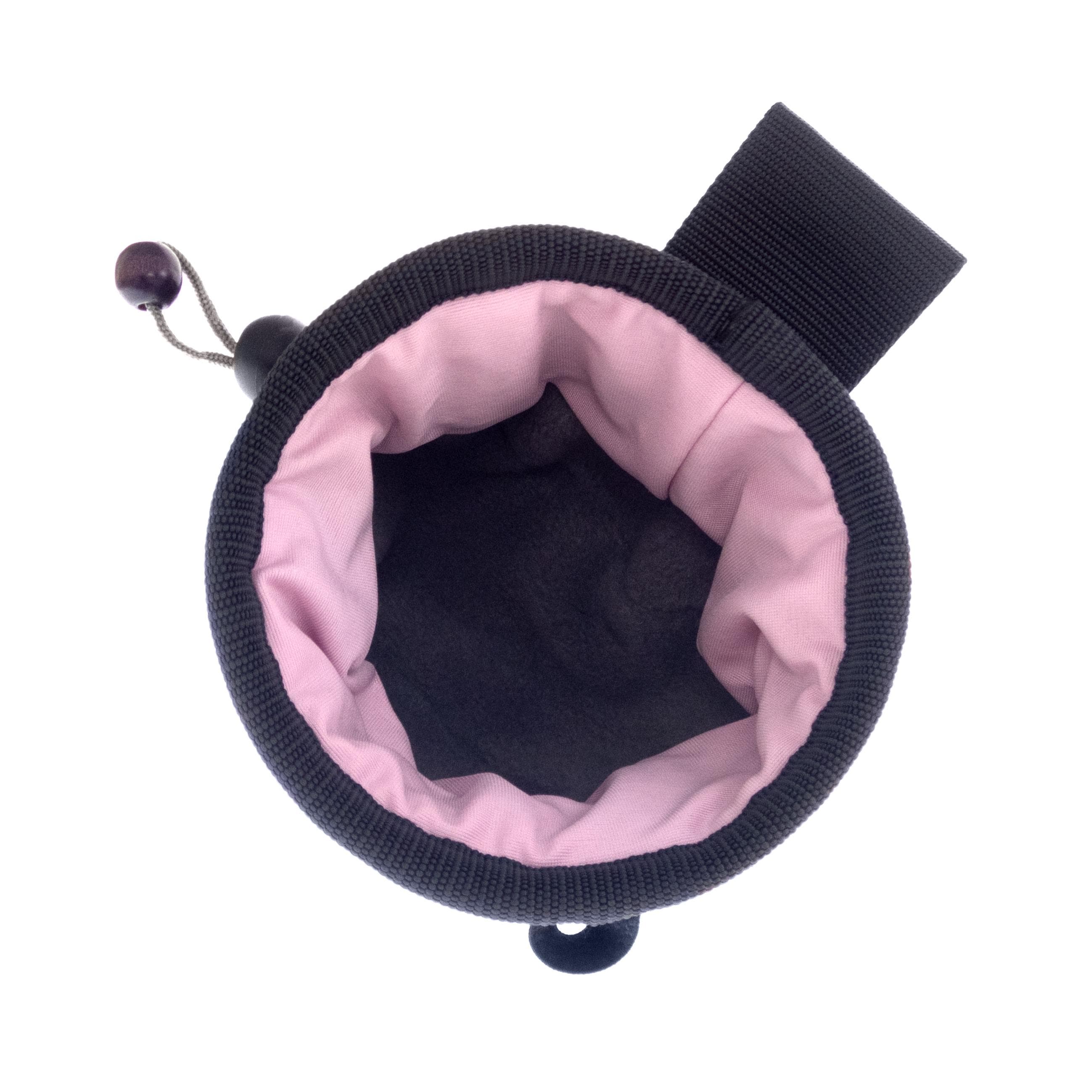 Nadamlada pink chalk holder for a rock climbing activity for young climber