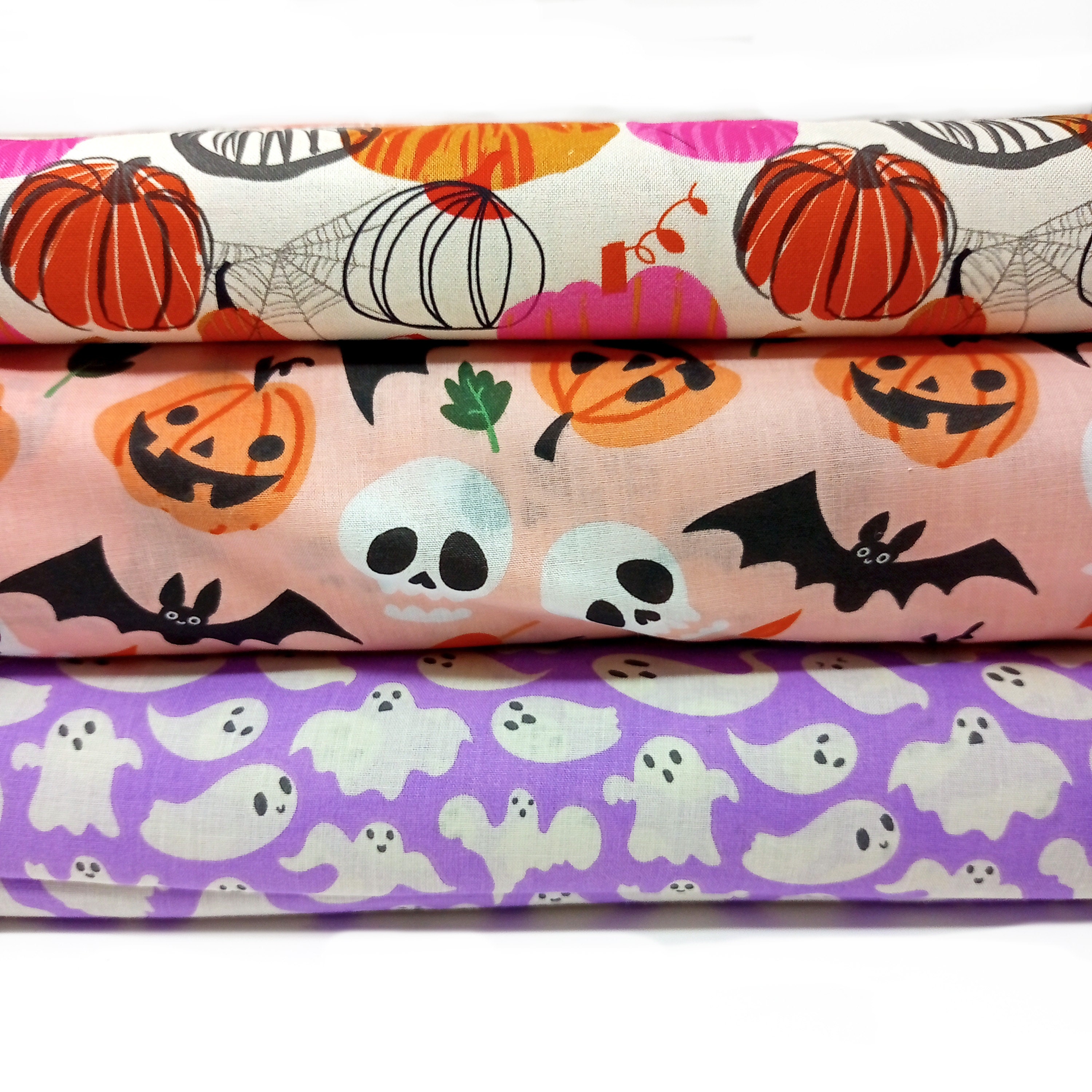 halloween sewing - pumpkin fabric