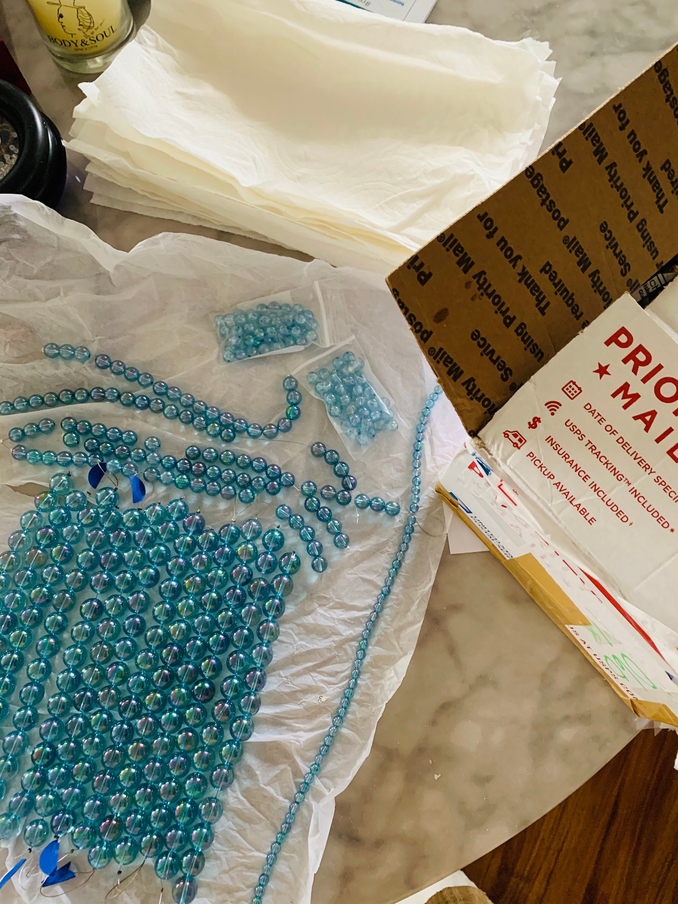 Very beautiful aqua color beads