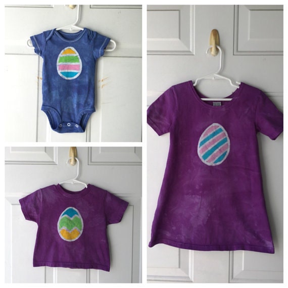 Easter egg dress and shirts by Peace, Baby! Batiks