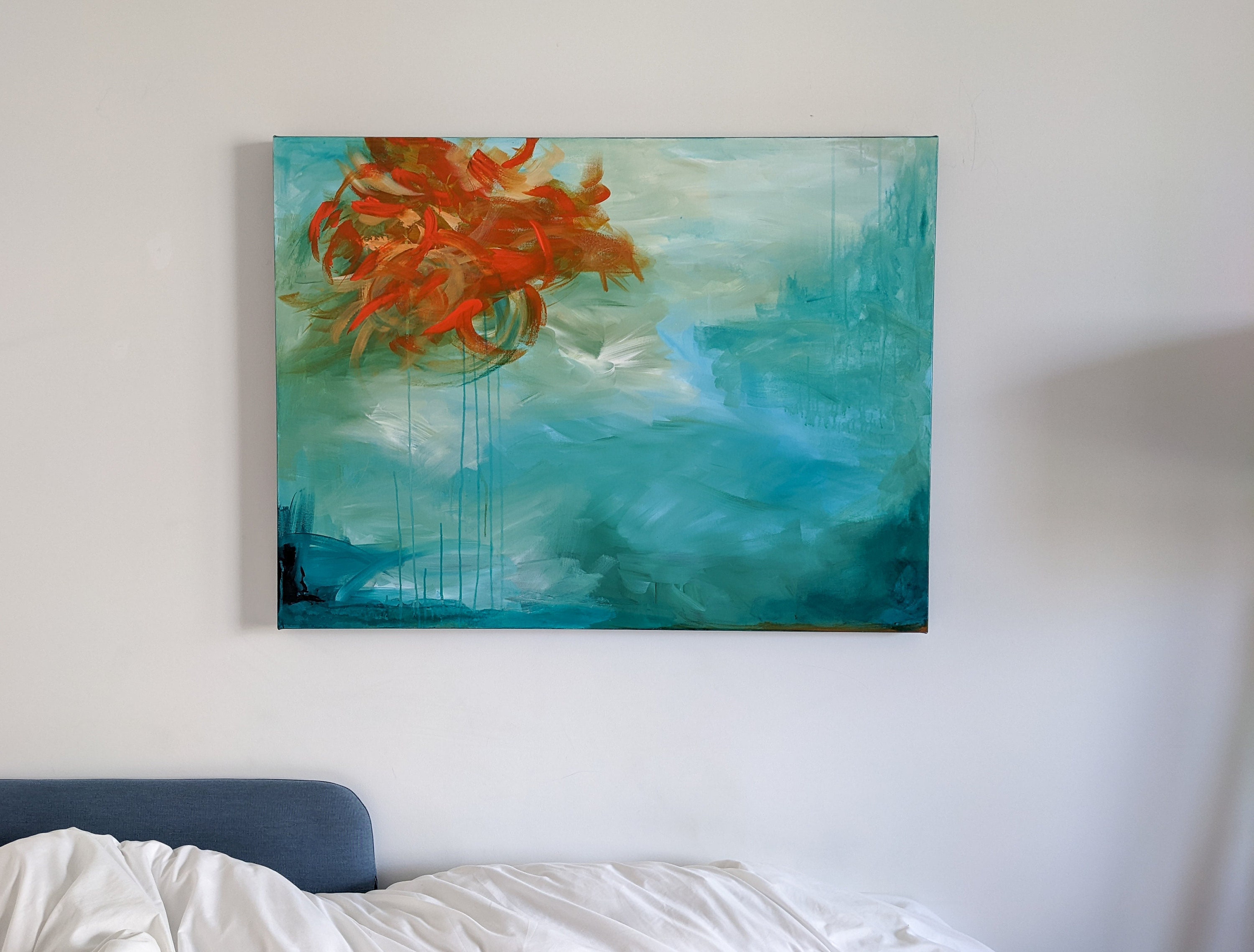 Abstract Painting - Gathering Power by Margaret Lipsey