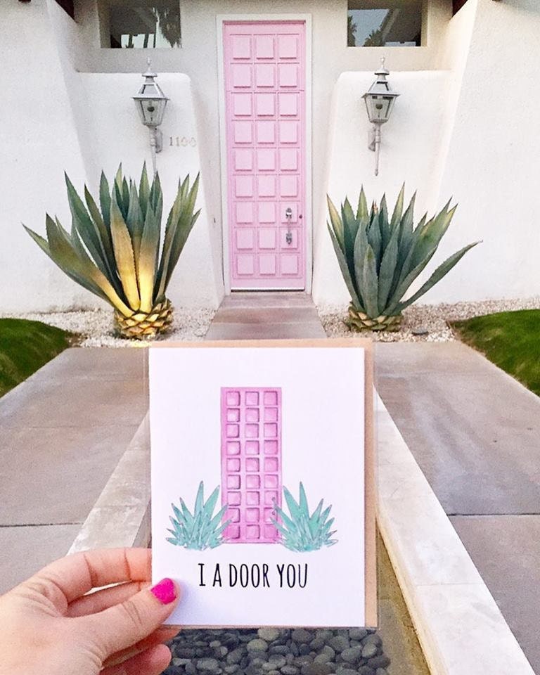 That Pink Door, Palm Springs, Palm Springs Art, Pink Door, Pink Door Art, ACouplePuns, Angelica Demiris,