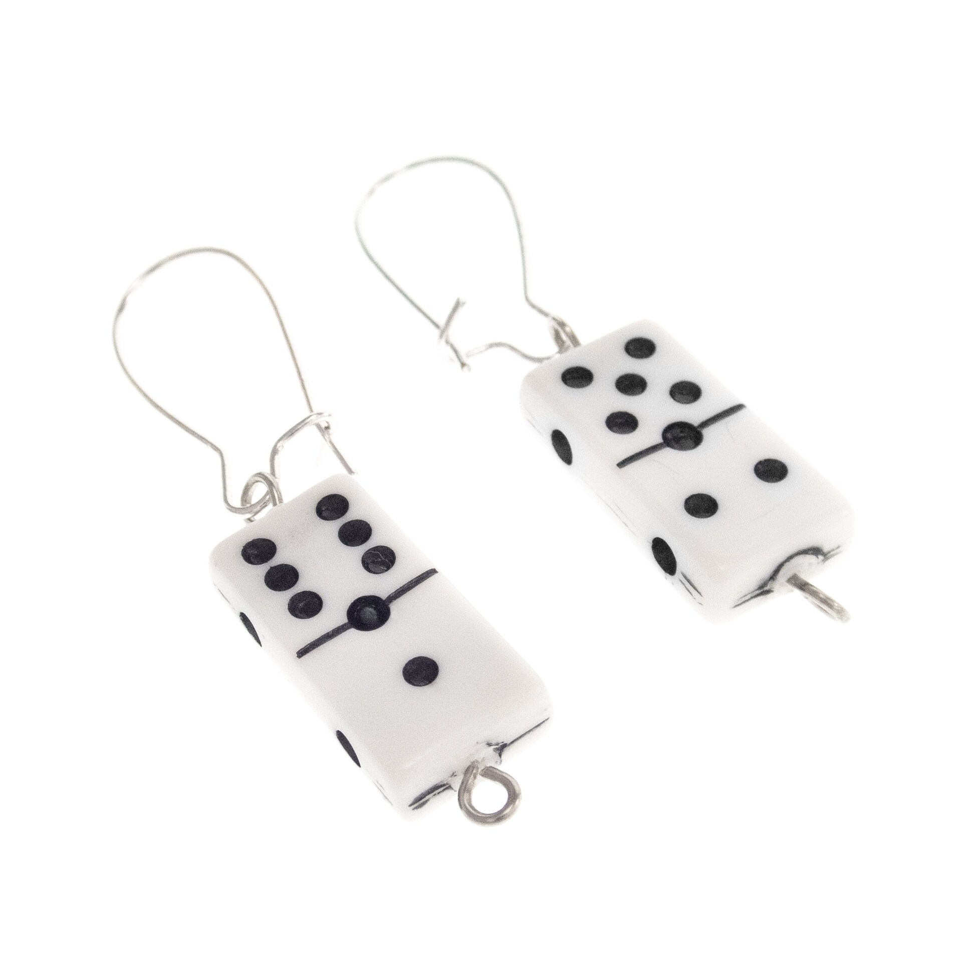 Gift for Domino Lovers Best Friend. Domino Dangle Earrings