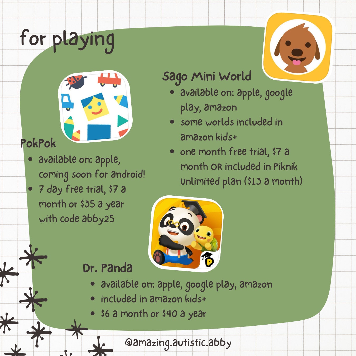 for playing
