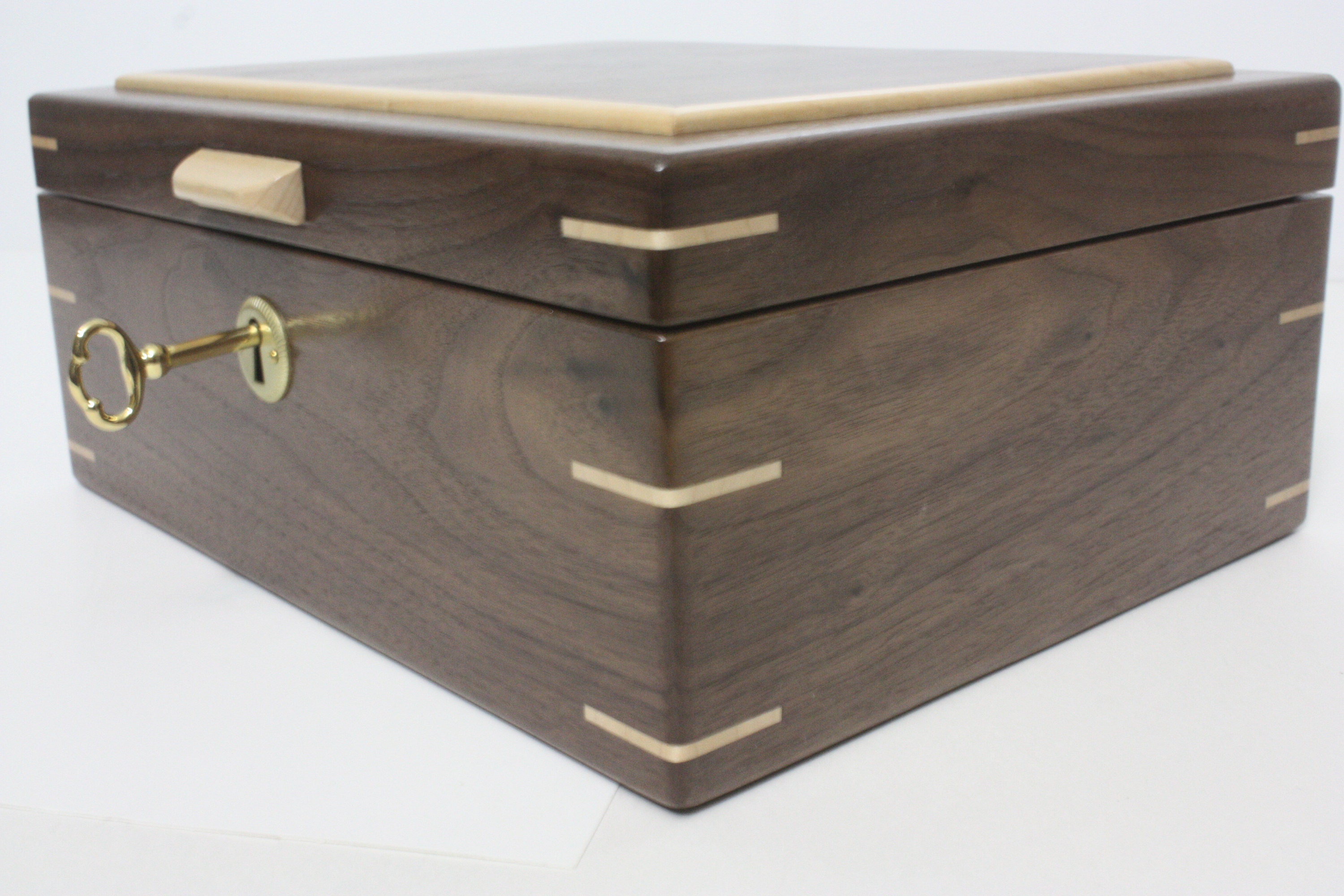 Handmade Black Walnut Locking Box