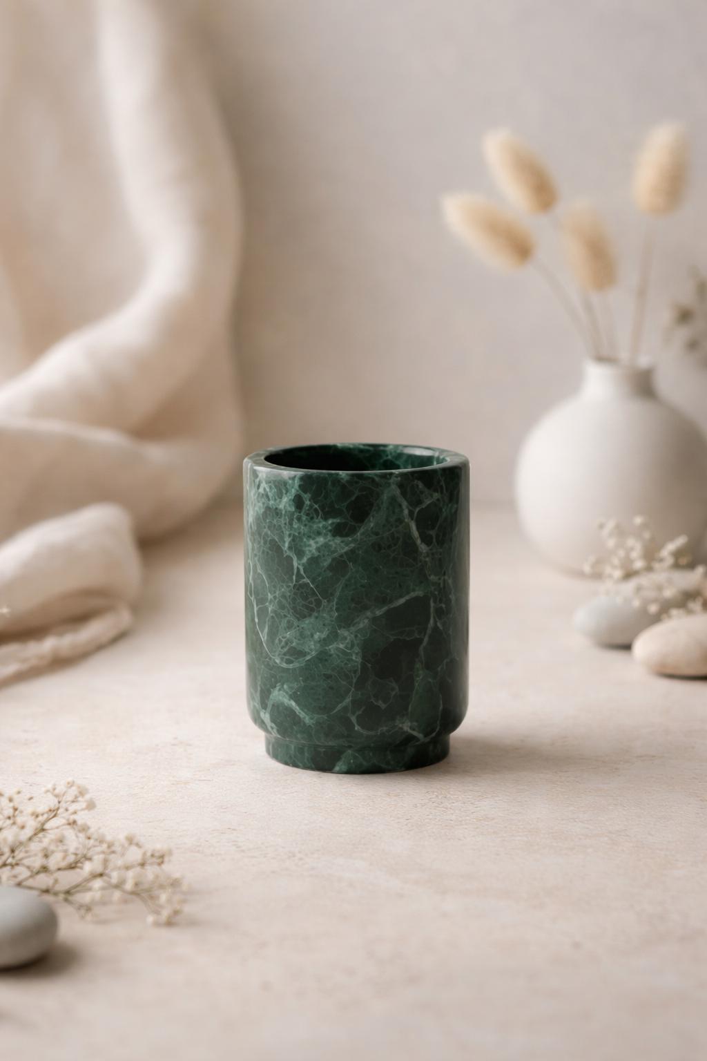 Handmade Green Marble Stone Cup