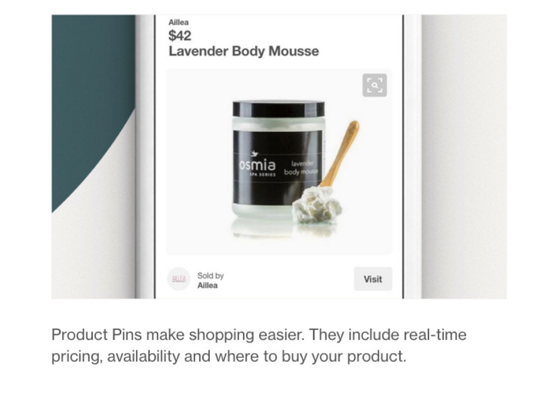 example of a rich pin on Pinterest for Business