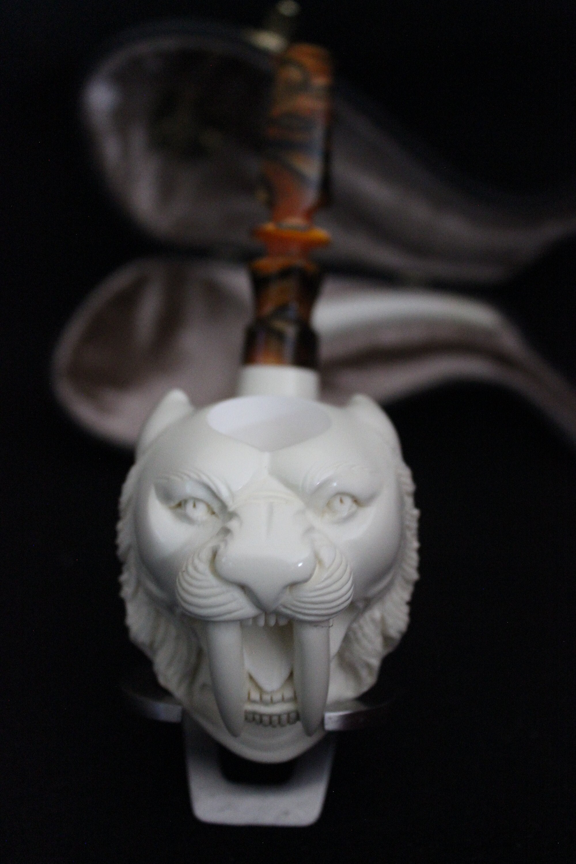 Saber tooth Tiger premium grade block meerschaum pipe