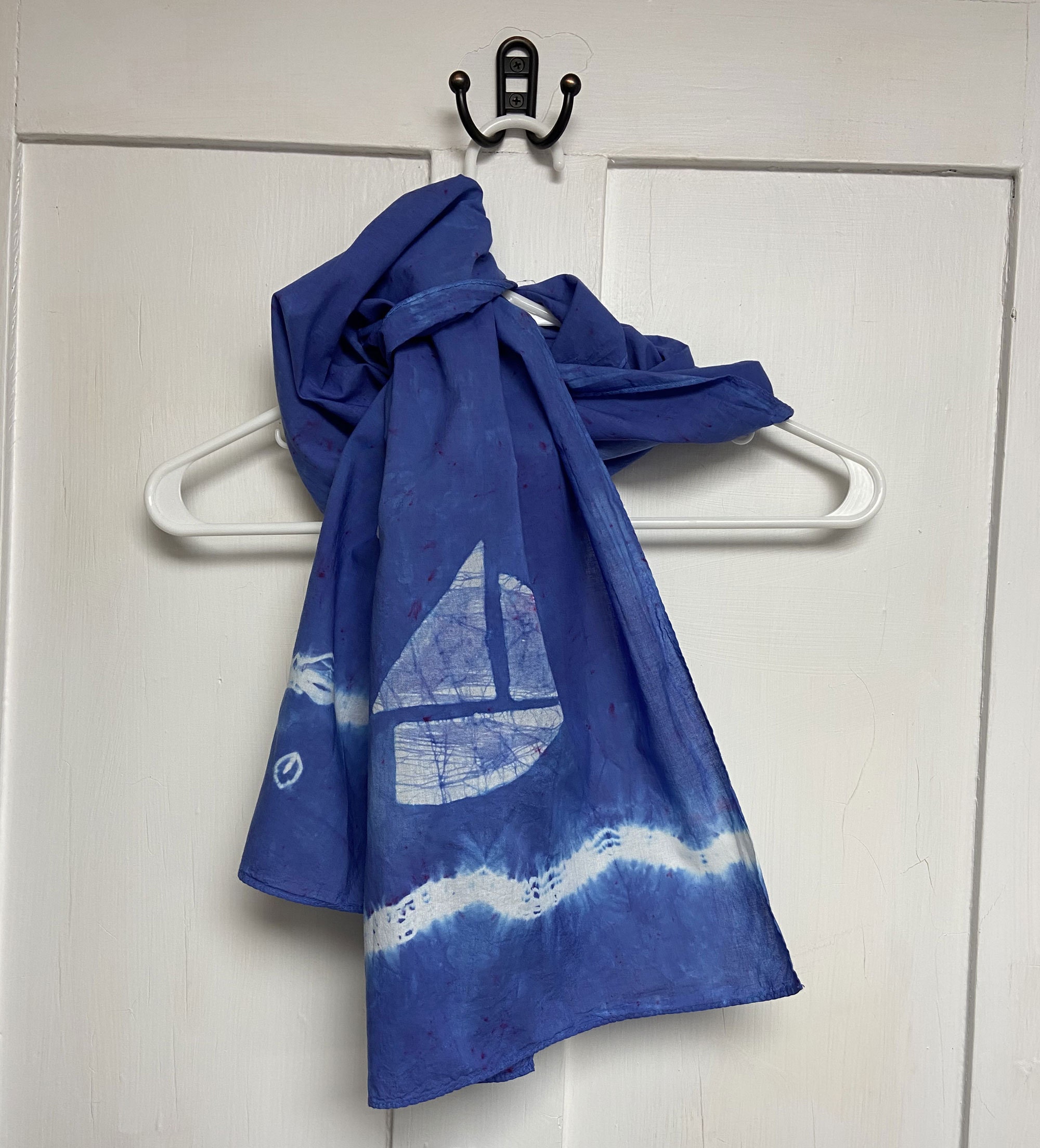 Batik sailboat cotton scarf