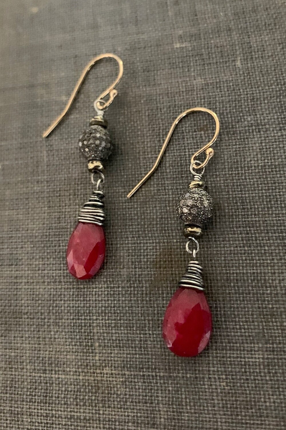 ruby diamond earrings, ruby jewelry