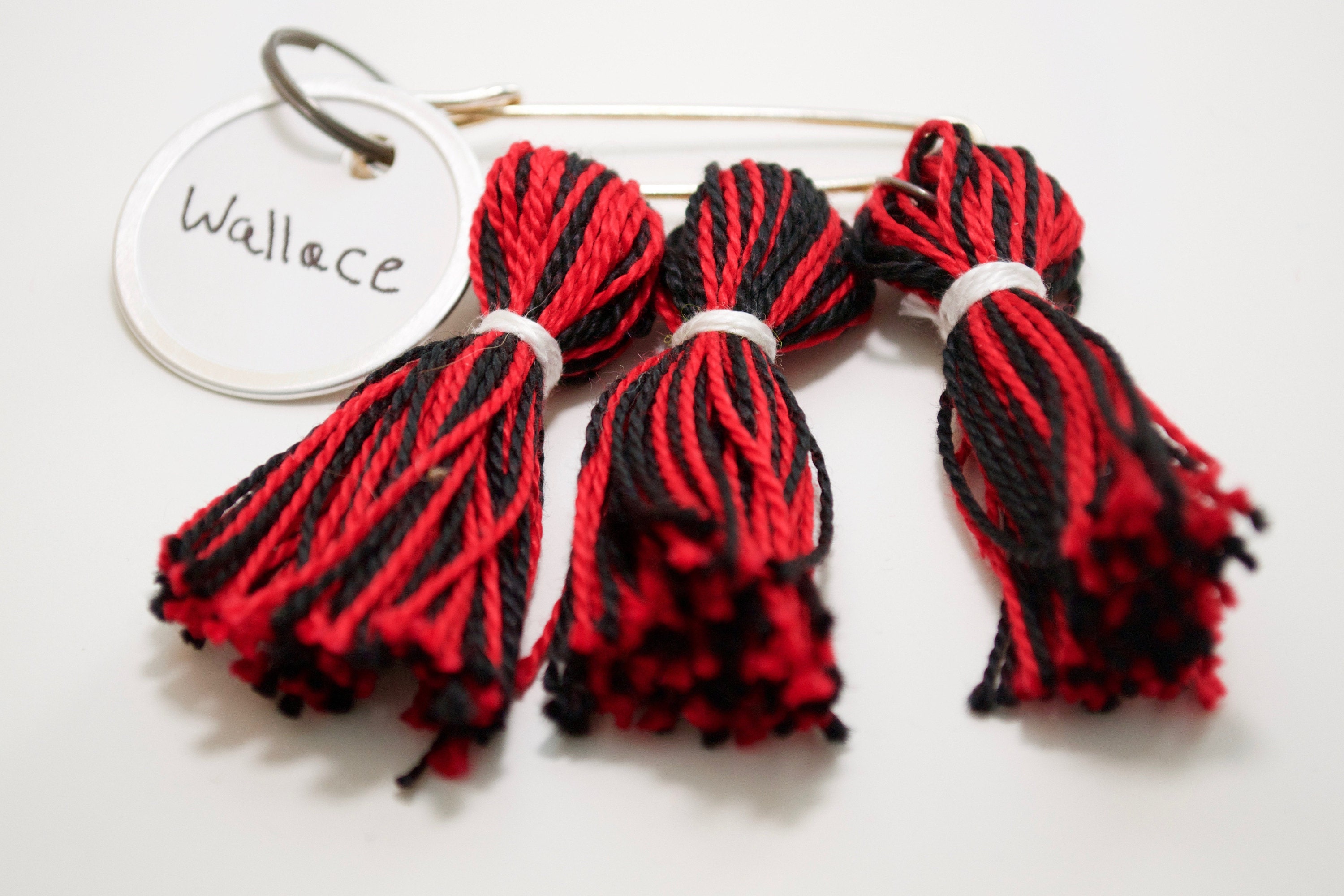 Wallace tartan tassel kilt pin