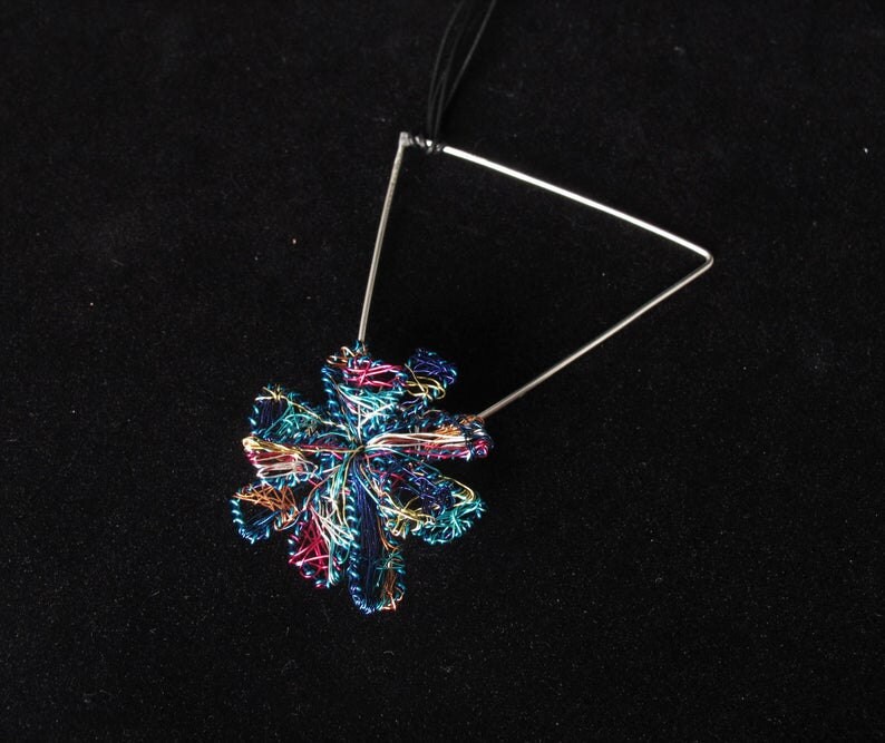 flower necklace, versatile, art necklace