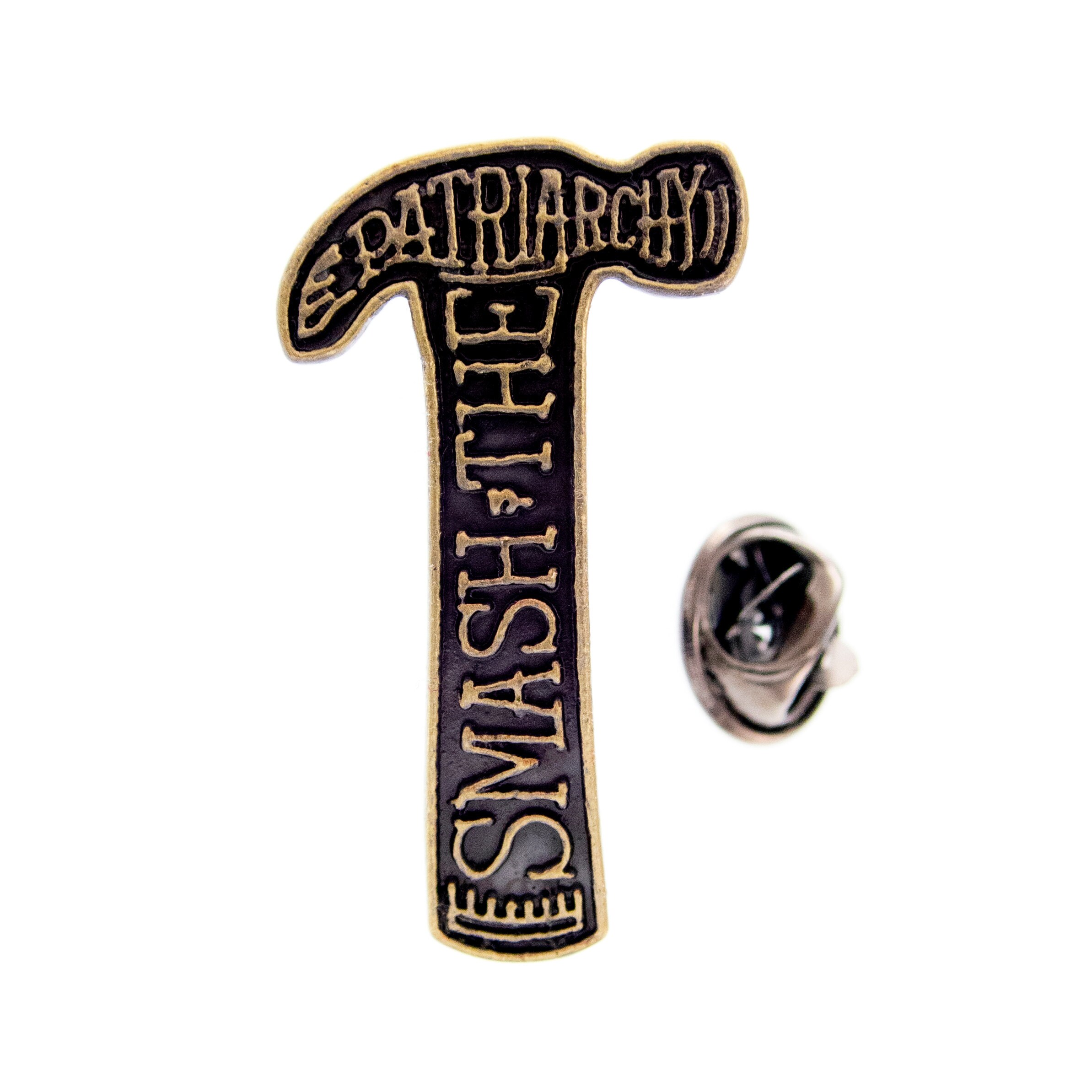 feminist pin badge brooch enamel pin lapel cute hammer