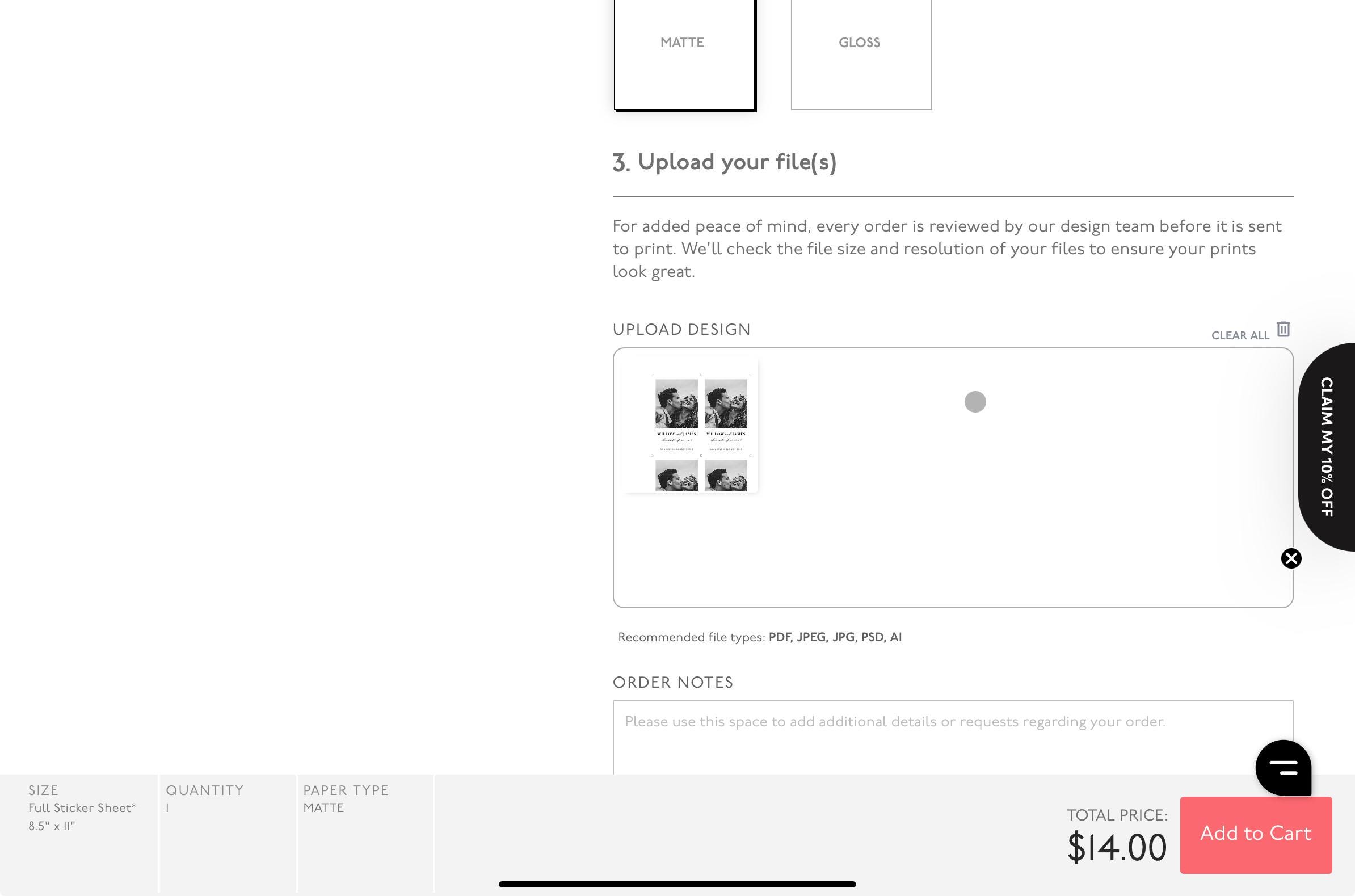 Select upload files