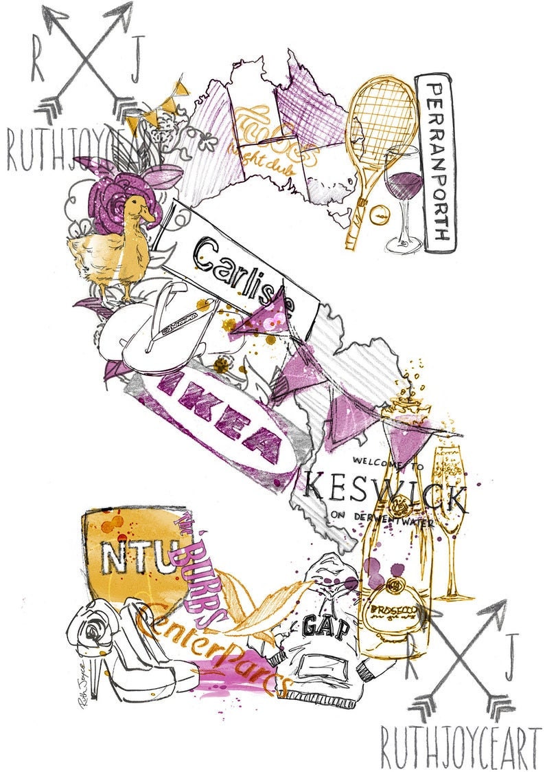Custom S collage design