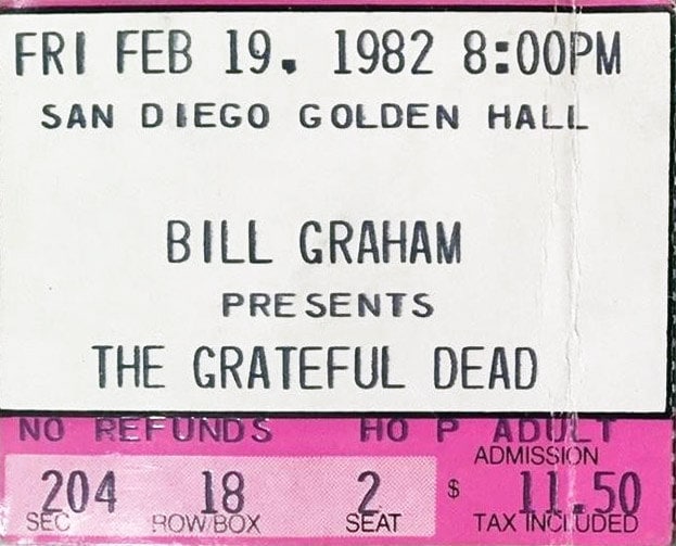 1982-02-19 [Fri] Community Concourse Golden Hall, San Diego, CA