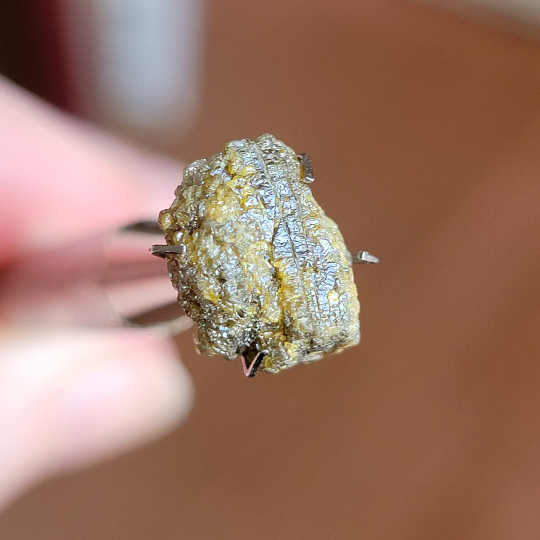 5.52 carat Golden Yellow Natural Rough Diamond.