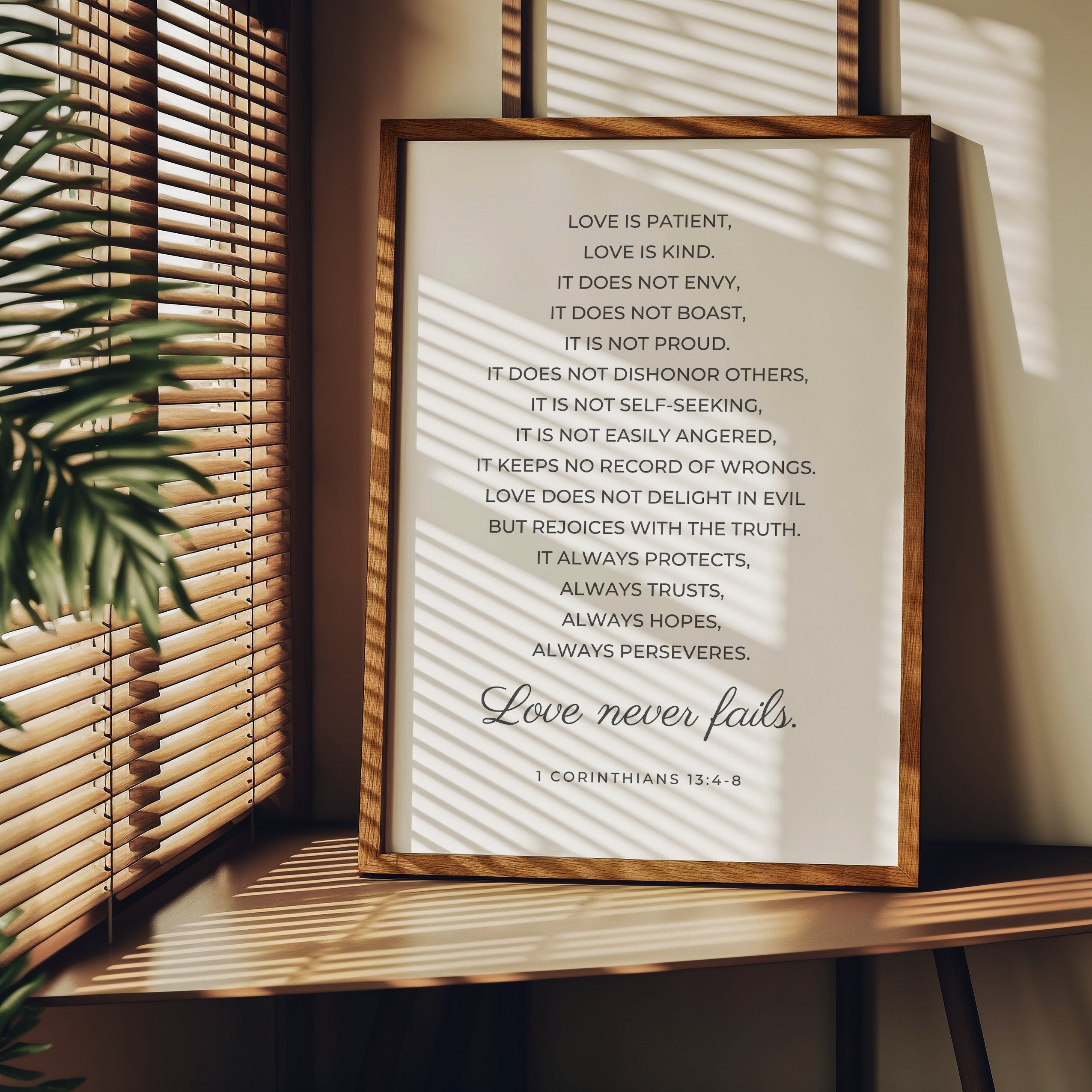 1 Corinthians 13 Bible Verse Poster