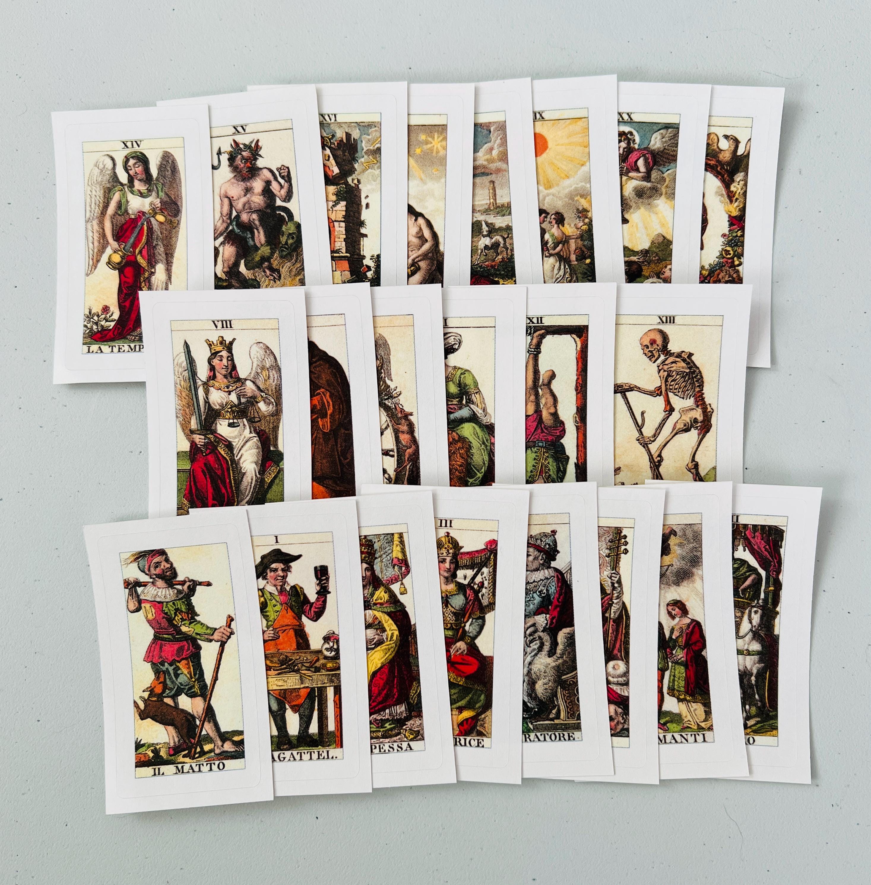 vintage tarot stickers major arcana