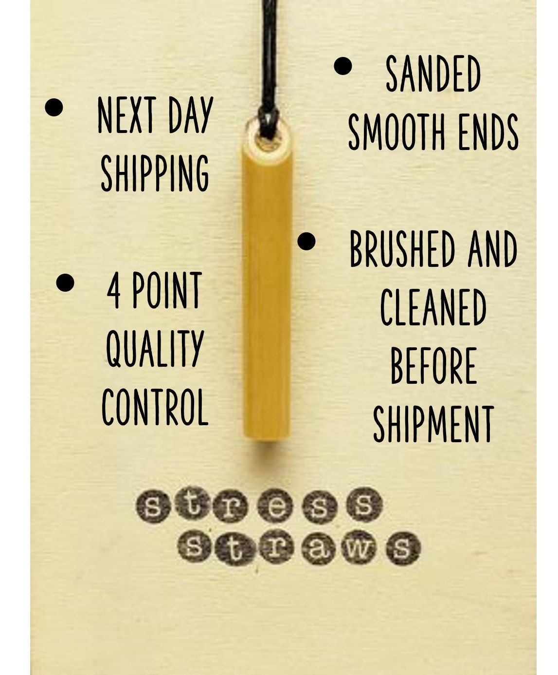 MIndful Breathing Straw Necklace Product Features