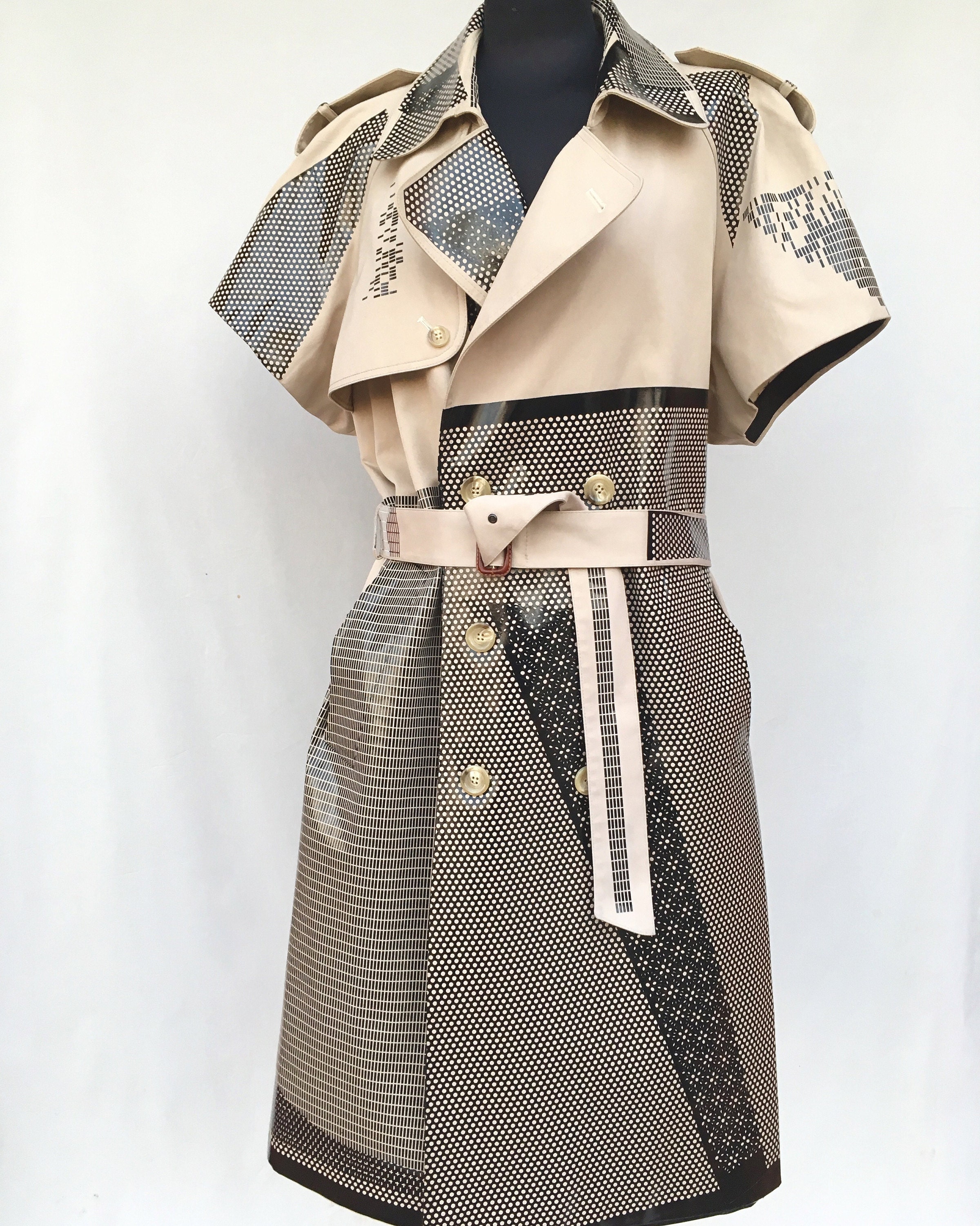 Lola Darling Recycle Printed Genderless Trench Coat G
