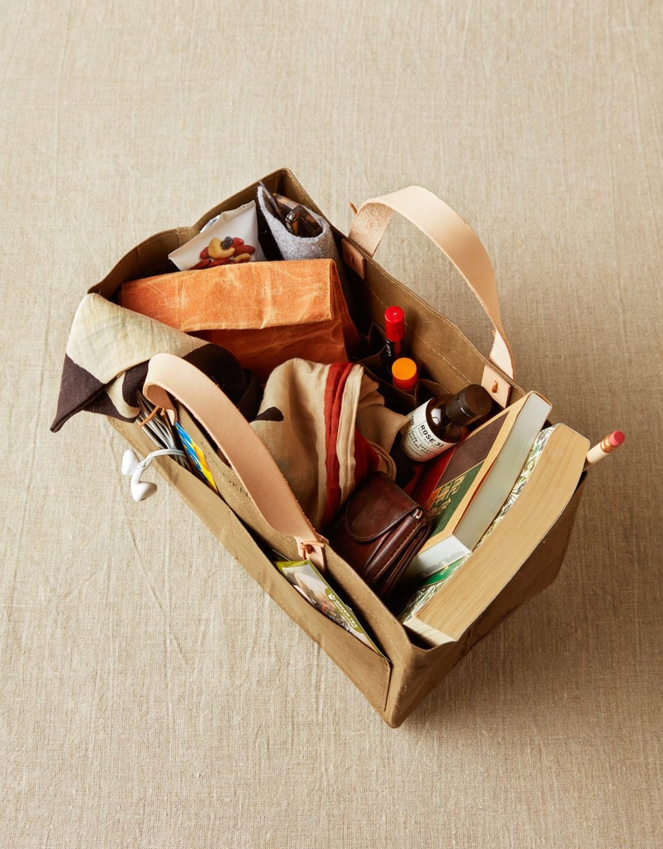 Cocoknits Kraft Caddy with Leather Handles