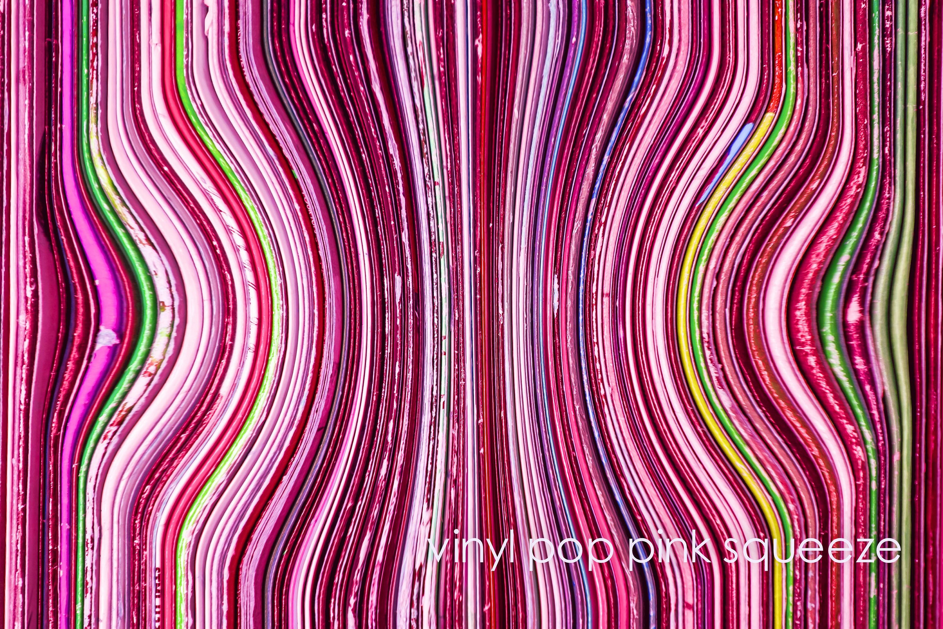 abstract contemporary pink wall art created from vinyl records for sale on saatchi art by deborah pendell