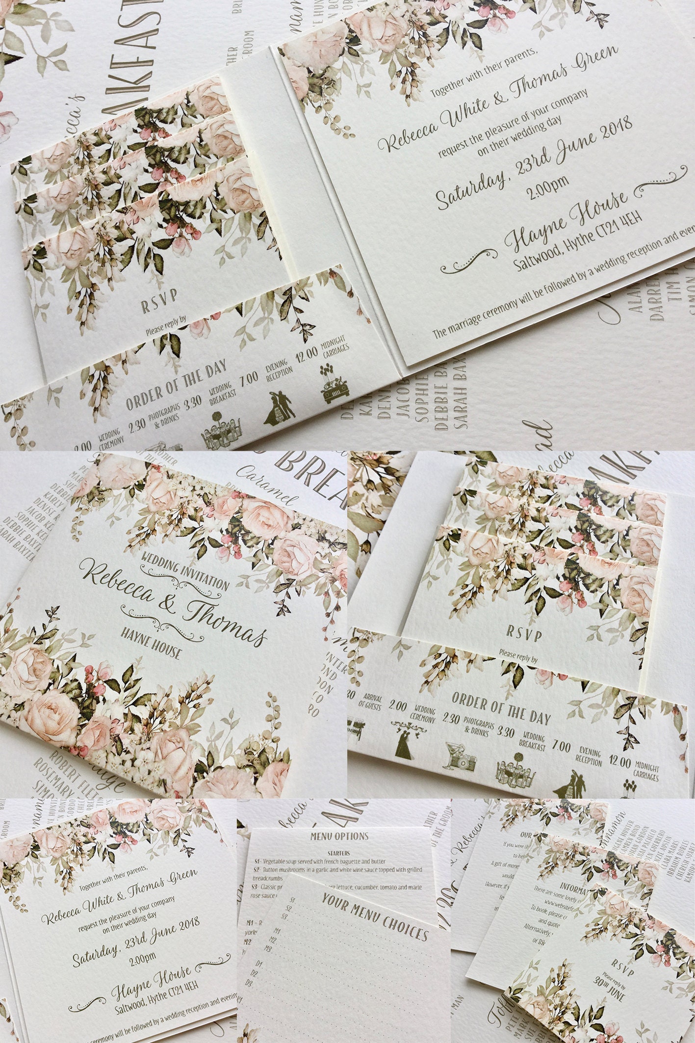 inkipinki-weddings, Hayne House, Pocket fold Invitation