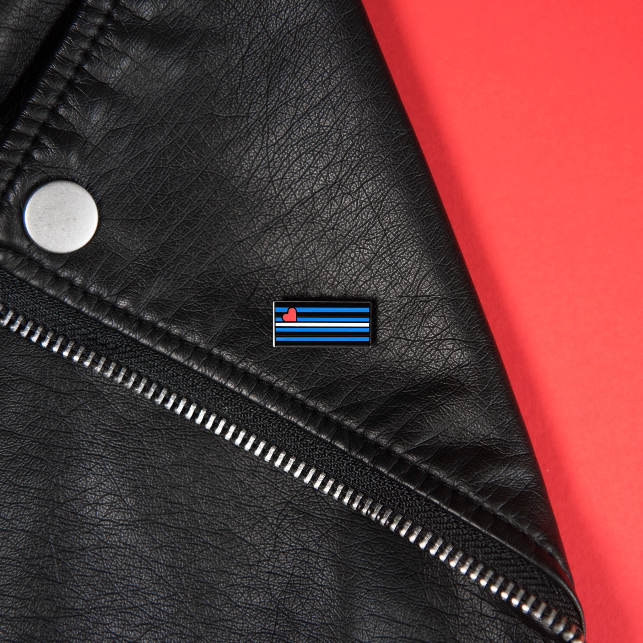 LGBT Leather Pride Flag Sex Kink Pup Accessory Badge Pin