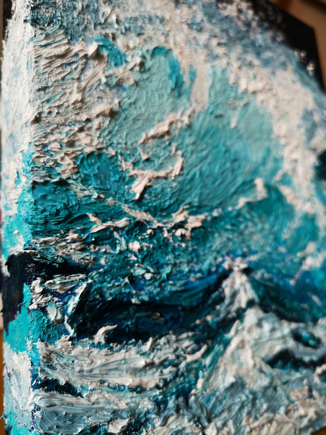 Ángulo del cuadro Marejadilla azul.