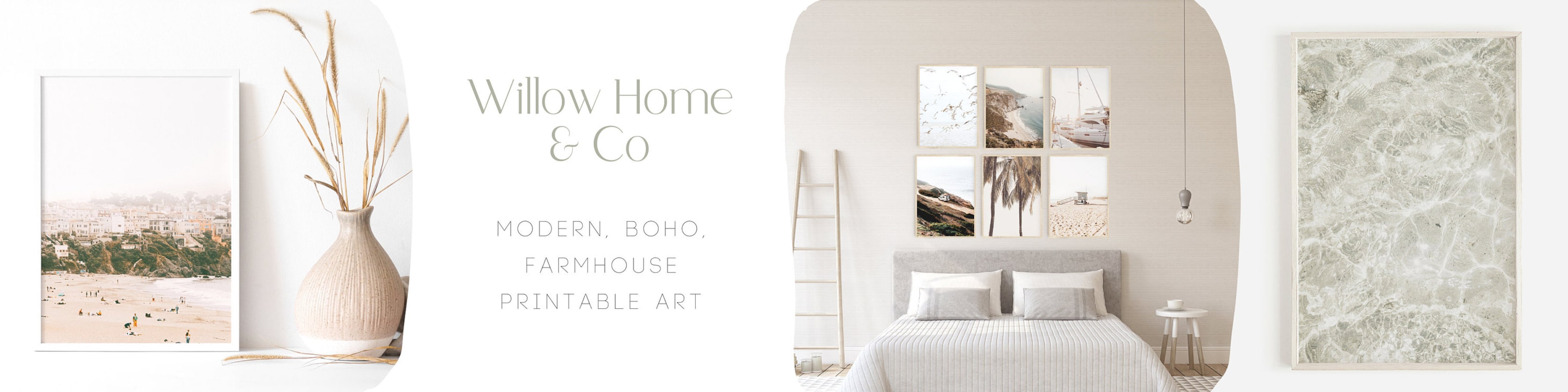 Boho Farmhouse Printable Wall Art by WillowHomeAndCo on Etsy