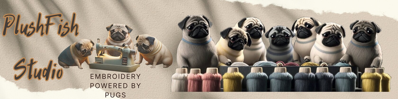 View Pugs by PlushFishStudio on Etsy
