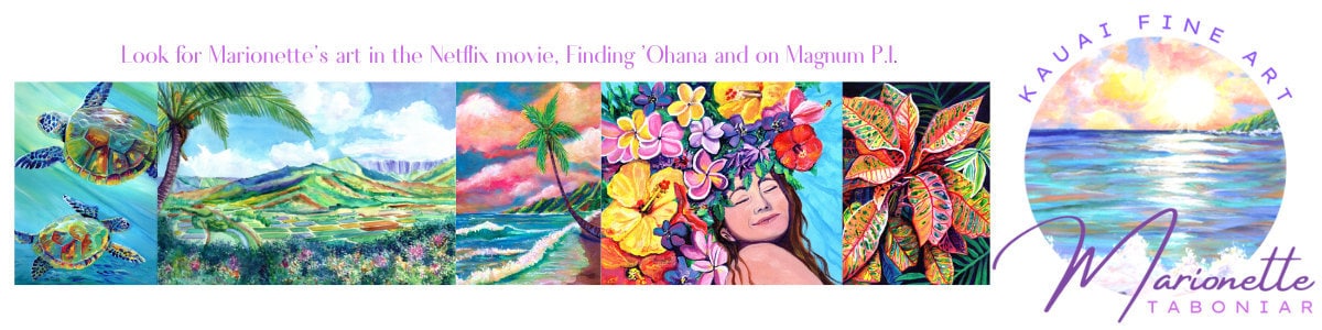 SOARING THRU RAINBOWS, 20X24 ORIGINAL FRAMED PALETTE KNIFE OIL PAINTING -  Magnolia Hawaii