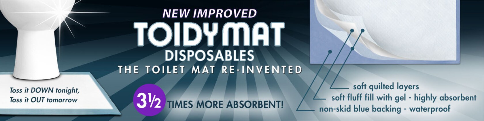Toidymat Disposable Contour Mats For Bathroom Toilets By Toidymat
