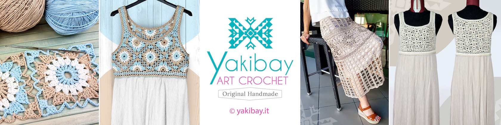 100% Cotone da uncinetto- Yakibay Art Crochet - Original Handmade