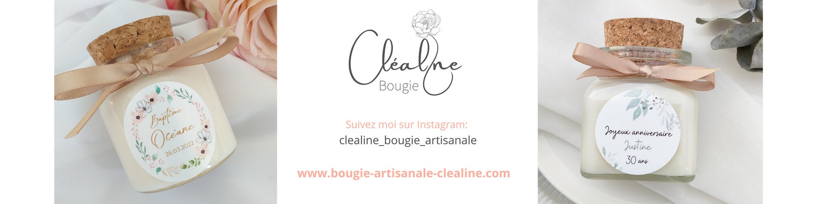 Bougie cadeau invité noël - Noël 2022 - Cléaline bougie