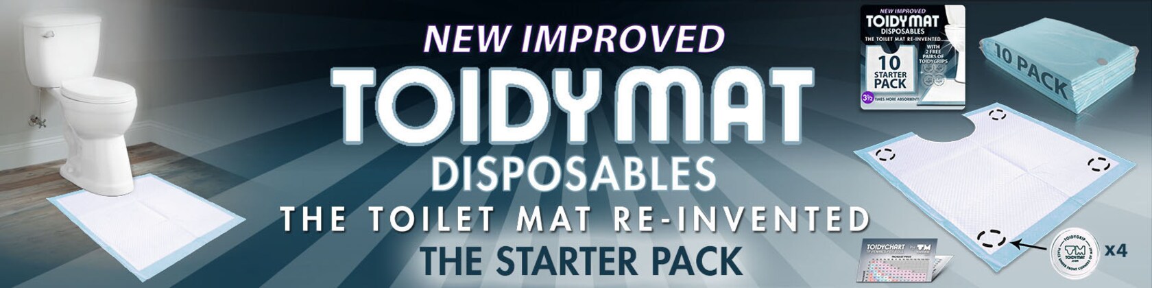 Toidymat Disposable Contour Mats For Bathroom Toilets By Toidymat