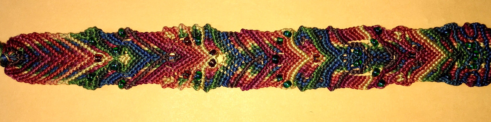 Enchanted-Orchid Handwoven Bracelet with Hematite Czech Beads