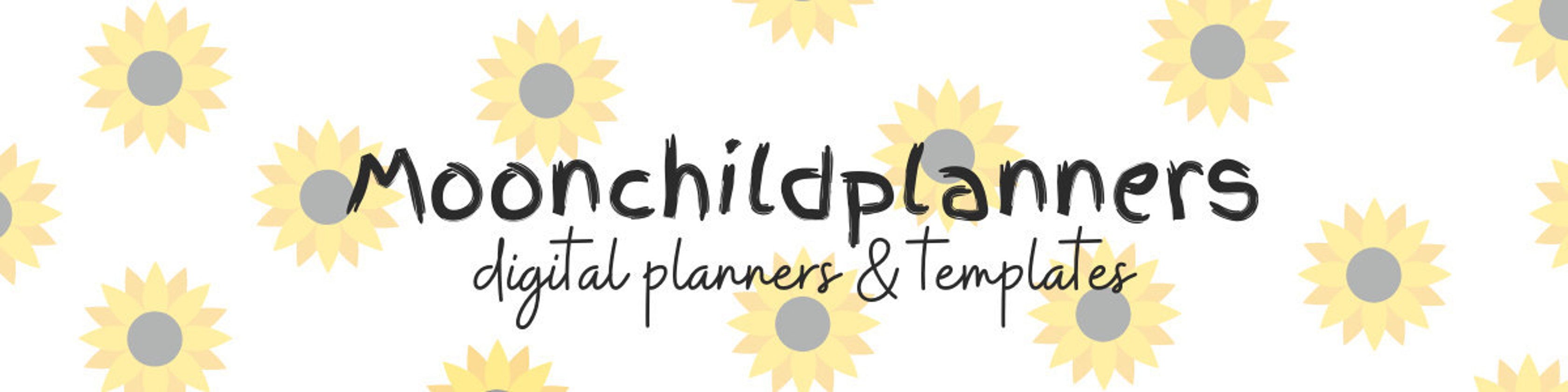 Digital planners printables and templates by Moonchildplanners