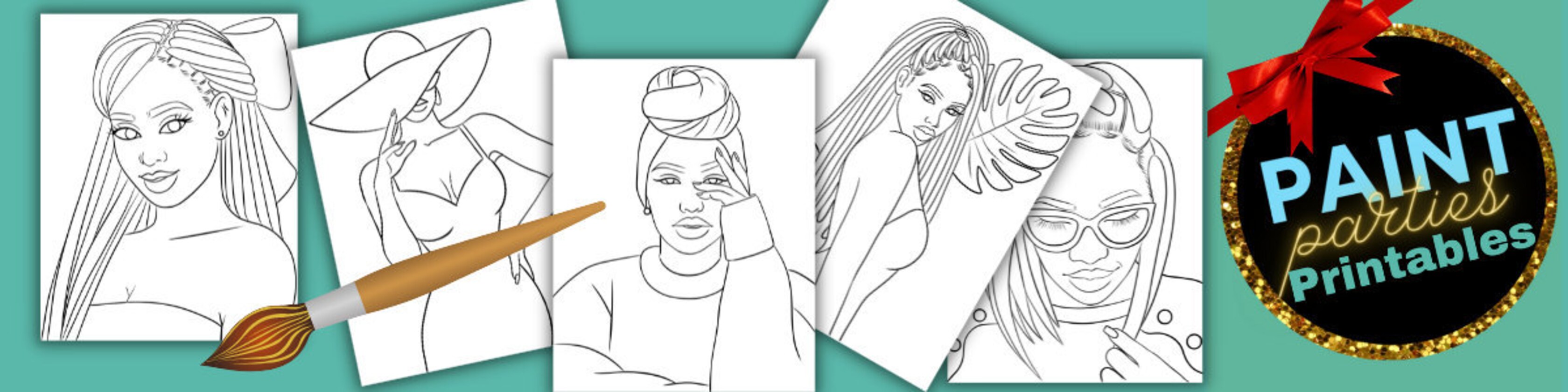 Paint Party Templates/Patterns/Coloring by paintpartyprintables