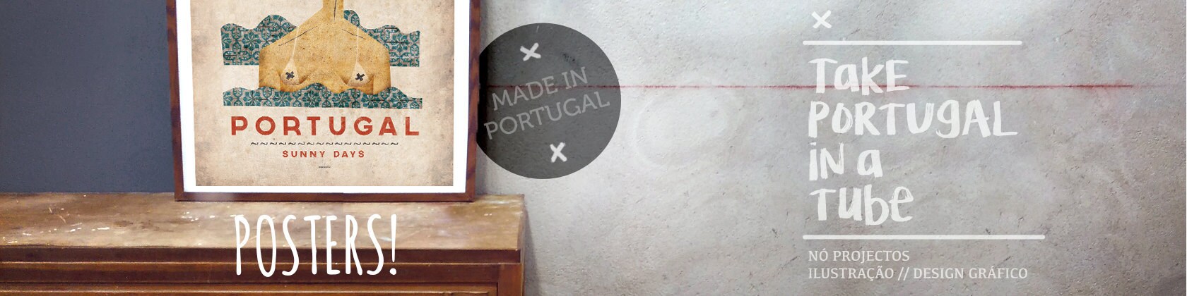 TAKE PORTUGAL IN A TUBE Posters Original Artwork by Art Prints — Jennifer Tune Design