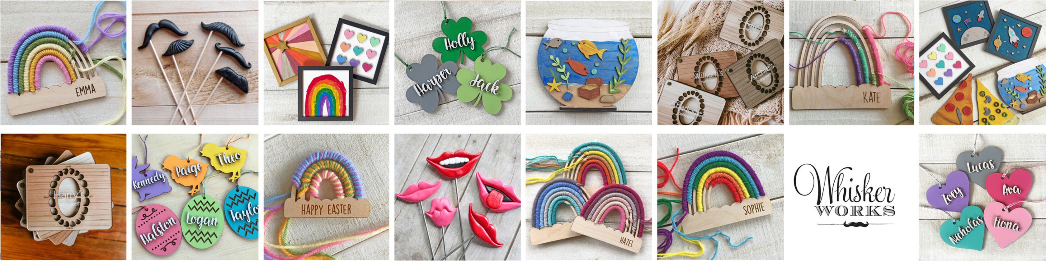 Personalized Keepsakes Photo Booth Props and by WhiskerWorks