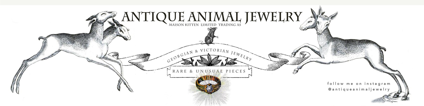Antique shop animal jewelry