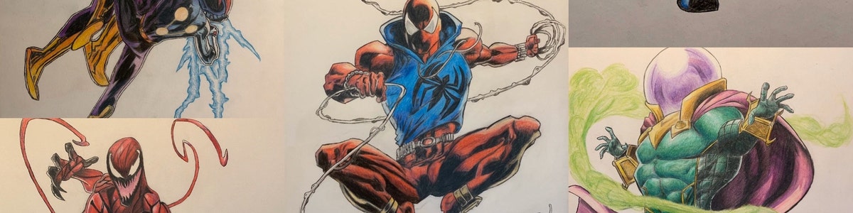 hand drawn comic book art prints by JLKcomicbookartwork on Etsy